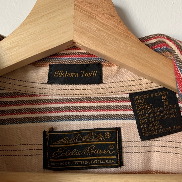 Eddie Bauer Vintage Striped cotton button up shirt - Picture 3 of 3